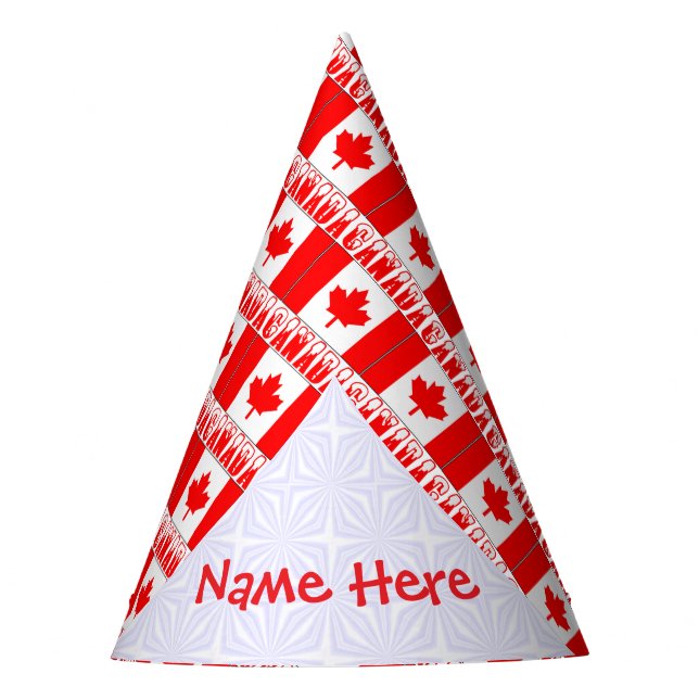 Chapeaux De Fètes Papier drapeau du Canada personnalisé (Devant)