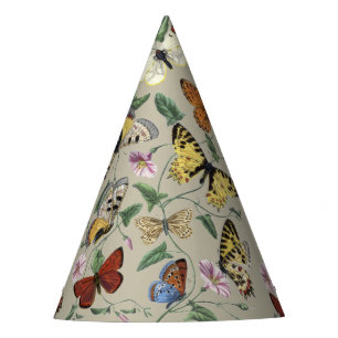 Chapeaux De Fètes Papillon de nuit vintage 1842 Art botanique floral