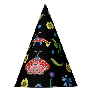 Chapeaux De Fètes Papillons multicolores : Motif transparent