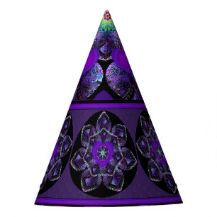Chapeaux De Fètes Parapluie violet & coeurs .7