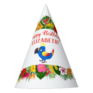 Chapeaux De Fètes Parrot tropical d'anniversaire