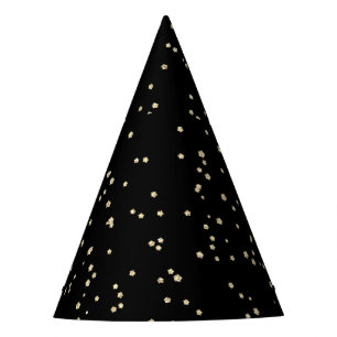 Chapeaux De Fètes Parties scintillant d'or Nouvel An noir