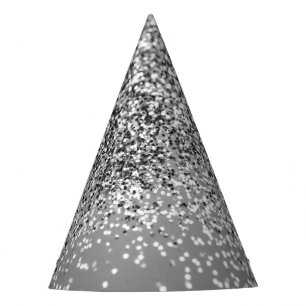 Chapeaux De Fètes Parties scintillant gris argent #5 (Parties scinti
