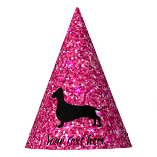 Chapeaux De Fètes Parties scintillant rose Casquettes du parti Dachs