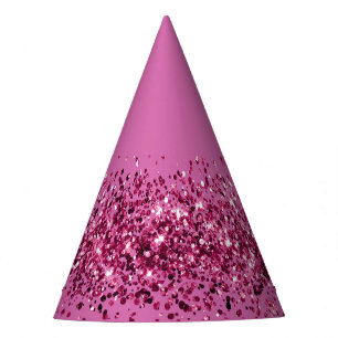 Chapeaux De Fètes Parties scintillant rose chic étincelle Anniversai