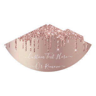Chapeaux De Fètes Parties scintillant rose Gold Blush Éclats Texte