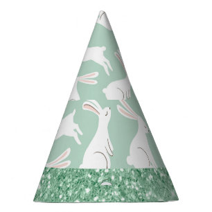 Chapeaux De Fètes Parties scintillant verte En vichy Lapins Plaid