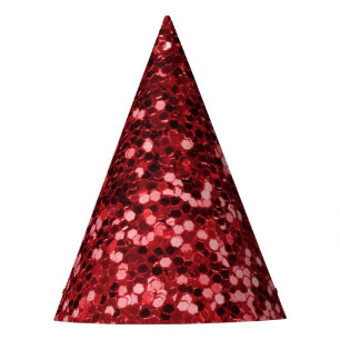 Chapeaux De Fètes Parties scintillantes rouges de Faux