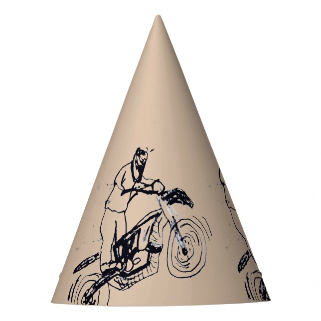 Chapeaux De Fètes Party hat for Kids with dirt bike (Devant)