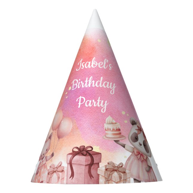Chapeaux De Fètes Pastel Animal Birthday Party Hat (Devant)