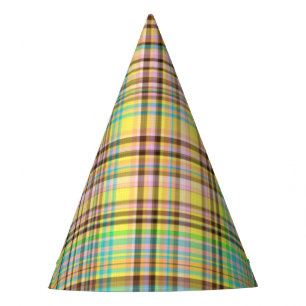 Chapeaux De Fètes Pastels au chocolat Plaid 2 PAPIER CASQUETTES
