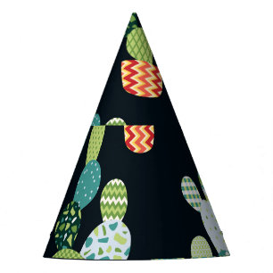 Chapeaux De Fètes Patchwork Cactus Plantes Motif sans couture