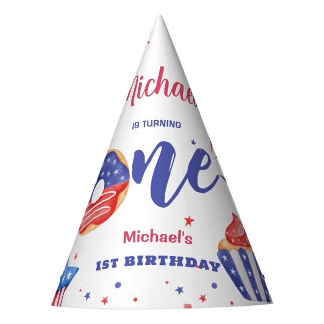 Chapeaux De Fètes Patriotique 4 juillet 1er anniversaire (Devant)