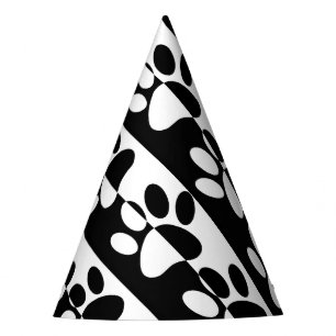 Chapeaux De Fètes Patrouilles Et Rayures De Chien Noir Et Blanc
