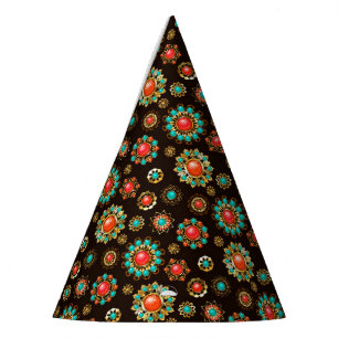 Chapeaux De Fètes Pattern de Ethnic Brooches Seamless
