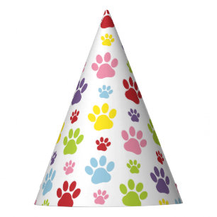 Chapeaux De Fètes Paws colorés, Motif Paw, Paws de chien, Empreintes