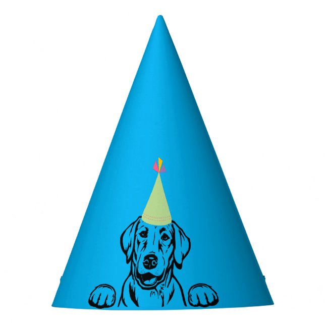 Chapeaux De Fètes "PAWTY" Casquettes du Labrador Party (Devant)