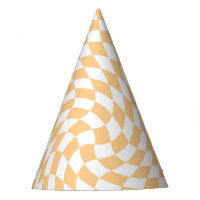 Peach Pastel Retro & À damiers Blanche