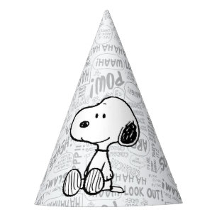 Chapeaux De Fètes PEANUTS Snoopy on Black White Comics
