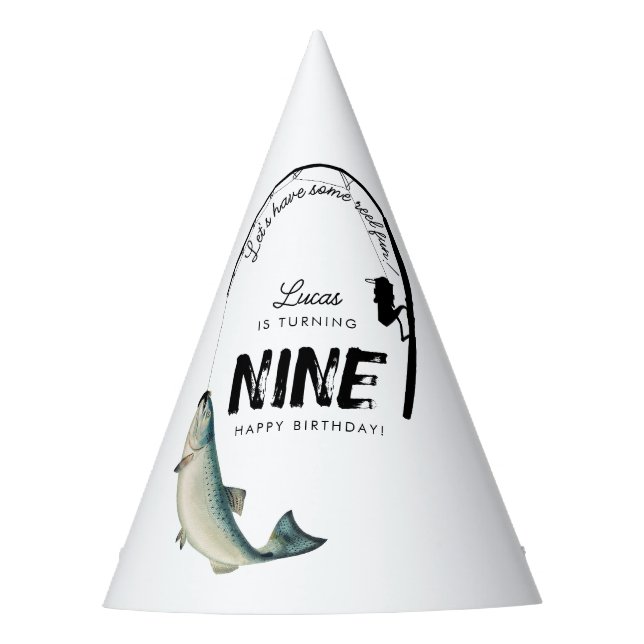 Chapeaux De Fètes Pêche Poisson Thème Reel Fun Anniversaire de enfan (Devant)