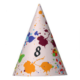 Chapeaux De Fètes Peinture 8e anniversaire fête des éclaboussures co