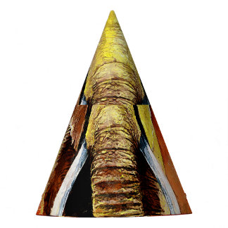 Chapeaux De Fètes Peinture moderne à l'huile d'éléphant Abstraite