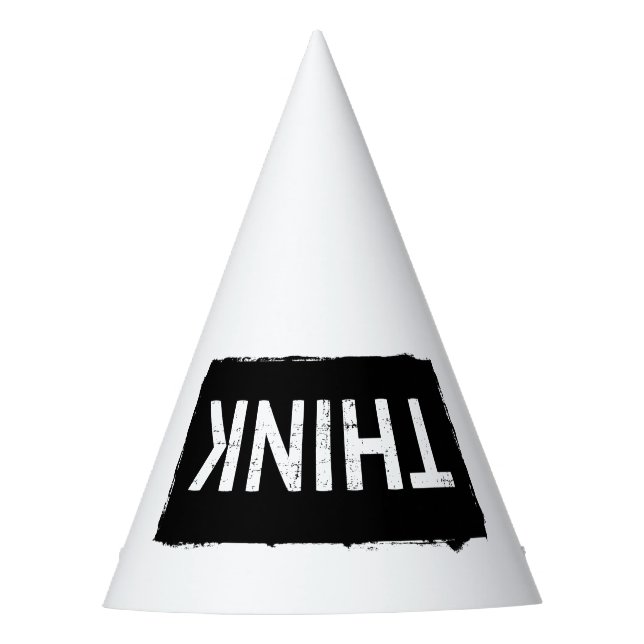 Chapeaux De Fètes PENSEZ... Drôle Dumb Nerdy Stupid Dunce Casquette (Devant)