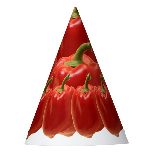 Chapeaux De Fètes Pepper Bell Rouge. Frais du marché (Devant)