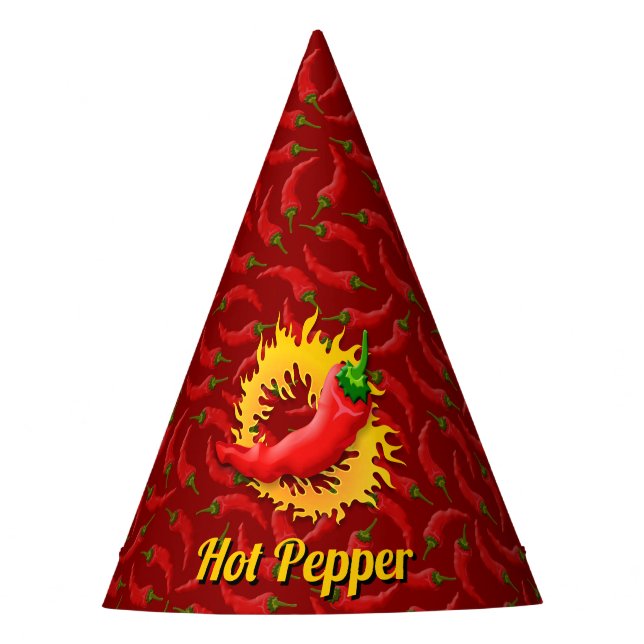 Chapeaux De Fètes Pepper chili avec Casquette Flamme Party (Devant)