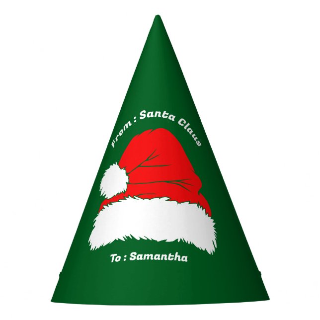 Chapeaux De Fètes Père Noël vert rouge Noël (Devant)