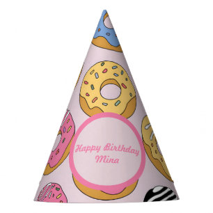 Chapeaux De Fètes Personalized Donut-Themed Birthday Cone