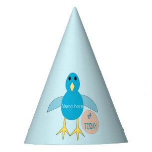 Chapeaux De Fètes Personnalisé Blue Birthday Boy Chick Party Casquet