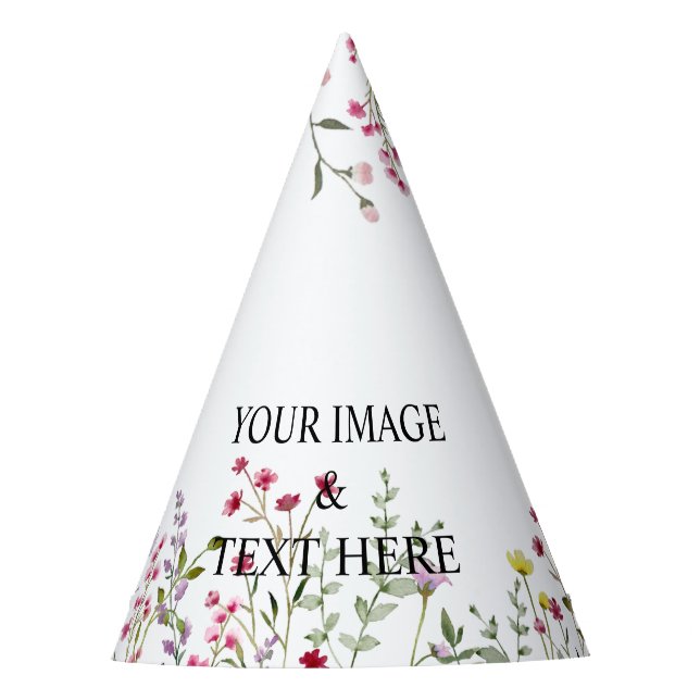 Chapeaux De Fètes Personnalisé Personnalisé Votre Propre Photo & Tex (Devant)