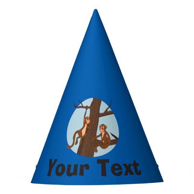 Chapeaux De Fètes Personnalisé singes escalade l'arbre Casquette de  (Devant)