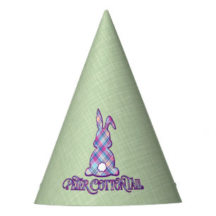 Chapeaux De Fètes Peter Cottontail Purple Plaid Bunny de Pâques