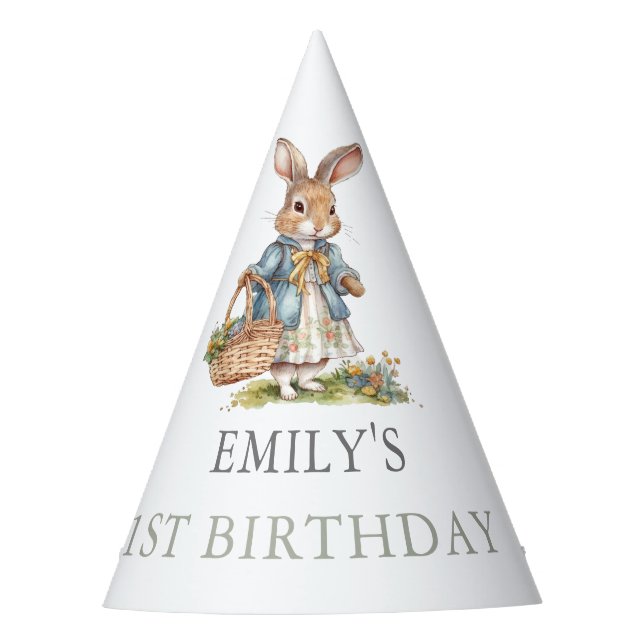 Chapeaux De Fètes Petit lapin mignon bébé enfant anniversaire (Devant)