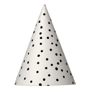 Chapeaux De Fètes Petit pois minimaliste Noir Anniversaire