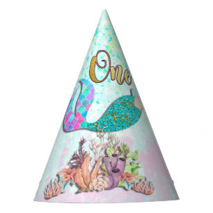 Chapeaux De Fètes Petite sirène premier anniversaire Casquettes de f