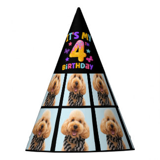 Chapeaux De Fètes Photo de chien personnalisé Casquette de fête de 4