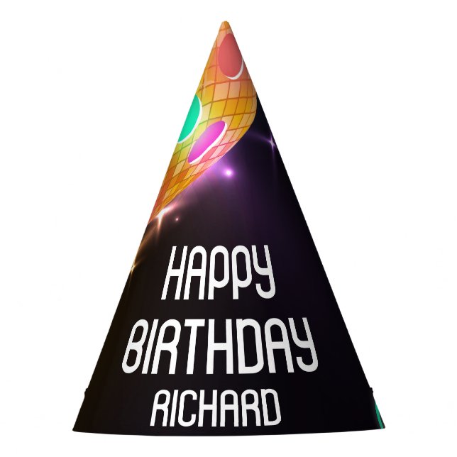 Chapeaux De Fètes Pickleball Sports Neon Thème Disco ball Party (Devant)