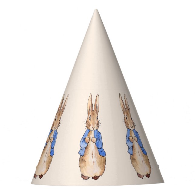 Chapeaux De Fètes Pierre le lapin avec arrière - plan beige (Devant)