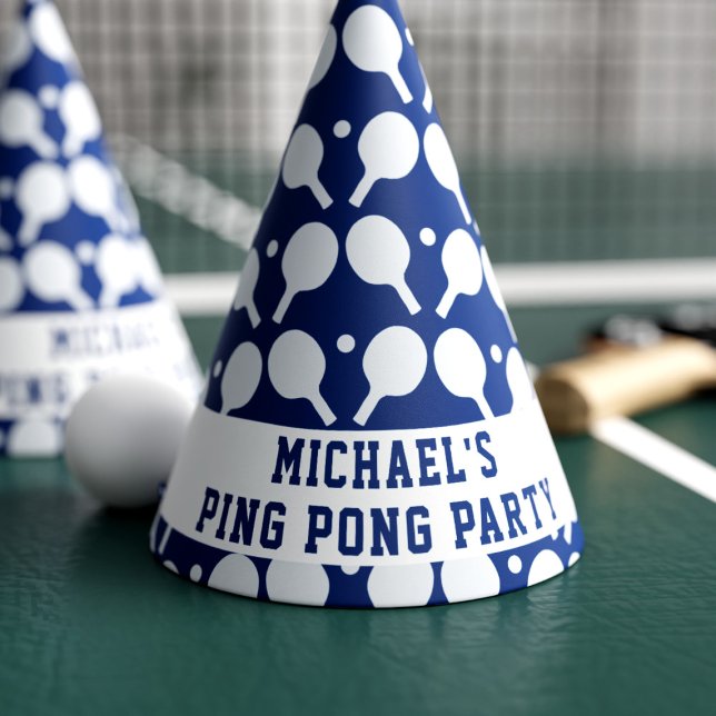 Chapeaux De Fètes Ping Pong Paddle Motif Casquette (Ping pong party? Here is the paper hat for you. Just add your name)