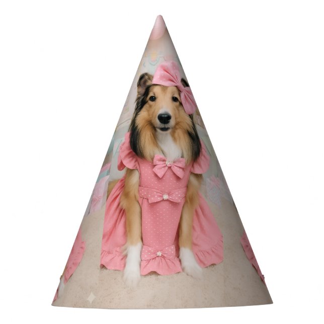 Chapeaux De Fètes Pink Dress Sheltie (Devant)
