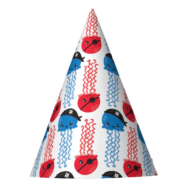 Chapeaux De Fètes Pirate Jellyfish, Motif de méduses, Sea Animaux (Devant)