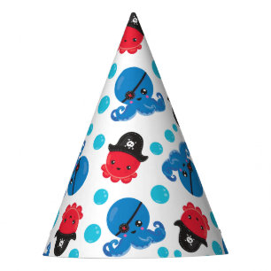 Chapeaux De Fètes Pirate Octopus, Motif de pieuvre, Animaux de mer