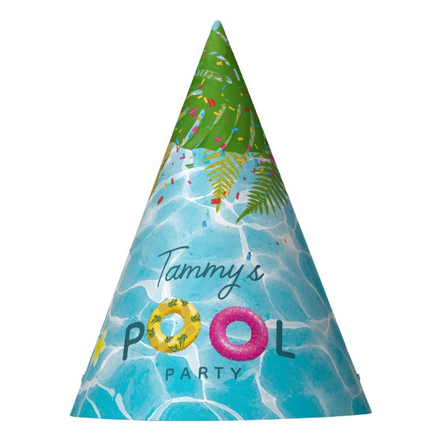 Chapeaux De Fètes Piscine tropicale Piscine de fête Anniversaire (Devant)