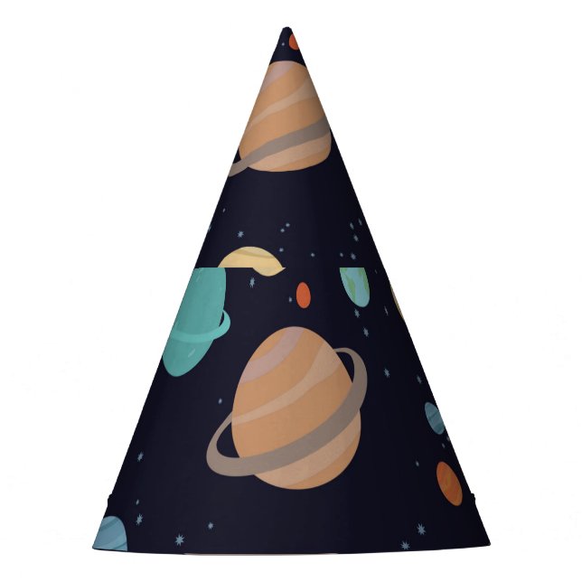 Chapeaux De Fètes Planètes, étoiles, galaxie (Devant)