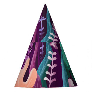 Chapeaux De Fètes Plantes dessinés à la main, feuilles, Illustration