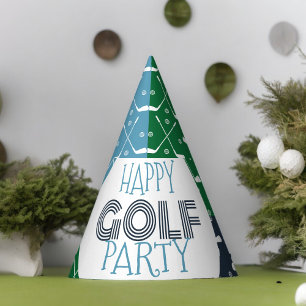Chapeaux De Fètes Plate-forme en papier Motif du club de golf