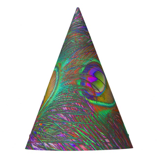 Chapeaux De Fètes Plumes Peacock Tinsel de Noël (Devant)